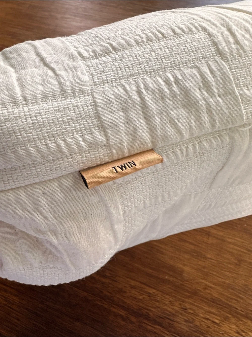 NWOT Quince Checkered Matelasse Duvet Cover NO SHAMS - Twin
